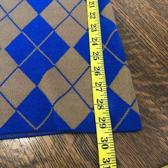 NWT Urban Outfitters Charlie Blue and Gold Argyle Racerback Mini Dress - Picture 14 of 14